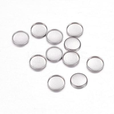 Tarnish Resistant 304 Stainless Steel Plain Edge Bezel Cups STAS-F117-49P-1