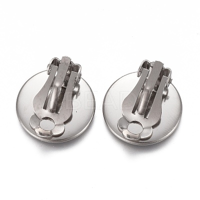 Tarnish Resistant 304 Stainless Steel Clip-on Earring Setting STAS-P249-23A-P-1