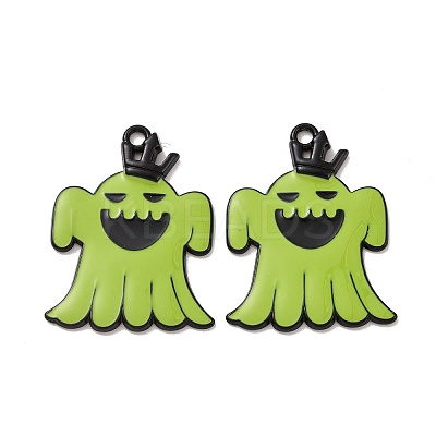 Halloween Theme Rack Plating Alloy Enamel Pendants PALLOY-O109-53EB-1