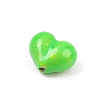Brass Enamel Beads KK-G541-01G-1