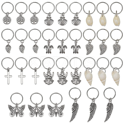 33Pcs Ocean Theme DIY Hair Accessories PALLOY-PH01468-1