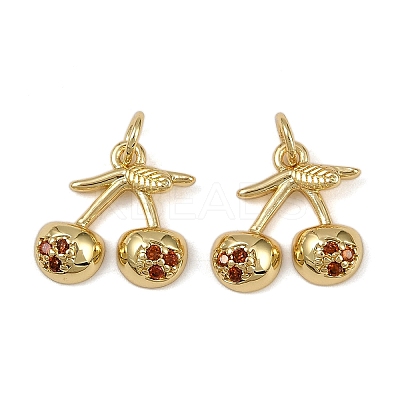Brass Micro Pave Cubic Zirconia Pendants KK-I358-061G-B-1