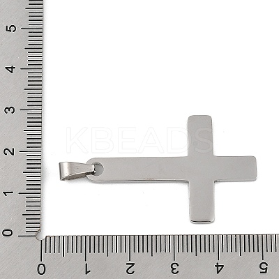 304 Stainless Steel Saint Peter's Cross Pendants STAS-C116-03P-1