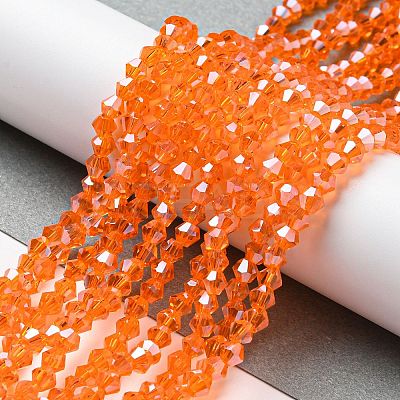 Transparent Electroplate Glass Beads Strands EGLA-A039-T3mm-A11-1