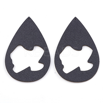 PU Leather Big Pendants X-FIND-T020-101-1