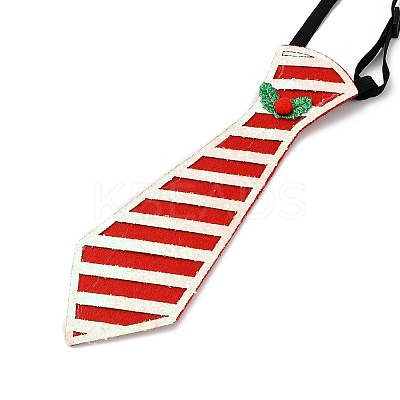 Chistmas Theme Non-woven Fabrics Necktie AJEW-L092-A05-1
