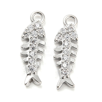 Brass Micro Pave Cubic Zirconia Pendants KK-E090-30P-1