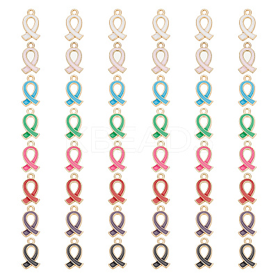 96Pcs 8 Colors Alloy Enamel Pendants ENAM-HY0003-04-1