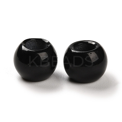 Natural Dyed & Heated Black Agate European Beads LS-G-R488-01P-1
