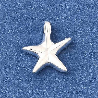 925 Streling Silver Starfish Charms with 925 Stamp STER-I022-02S-1