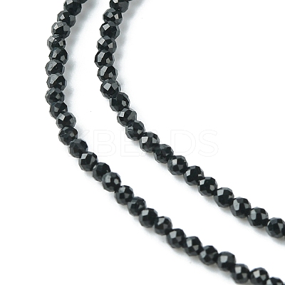 Natural Black Tourmaline Beads Strands LS-G-F748-Y01-01-1