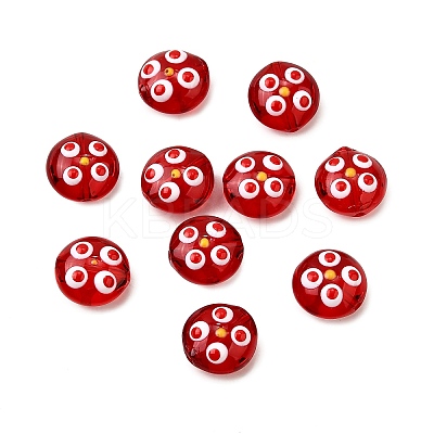 Transparent Glass Enamel Beads LAMP-S079-01E-1