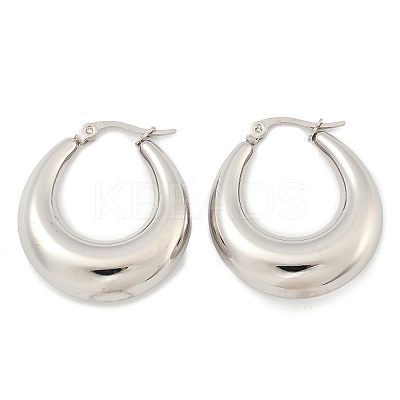 Non-Tarnish 304 Stainless Steel Chunky Hoop Earrings for Women X-EJEW-F280-06E-P-1