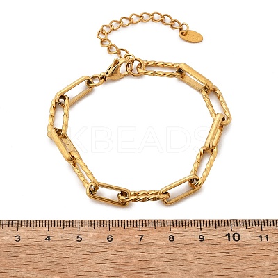 667 Stainless Steel(Grade 201 Equivalent) Chain Bracelets BJEW-P351-01A-G-1