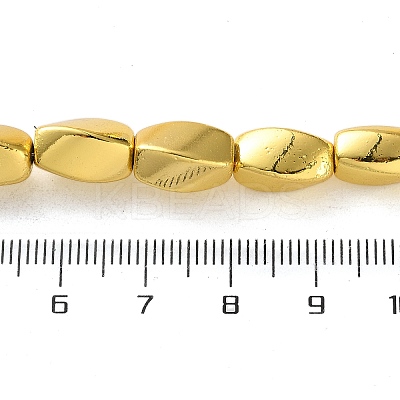 Electroplated Synthetic Magnetic Hematite Beads Strands G-P545-G04-8x12mm-1