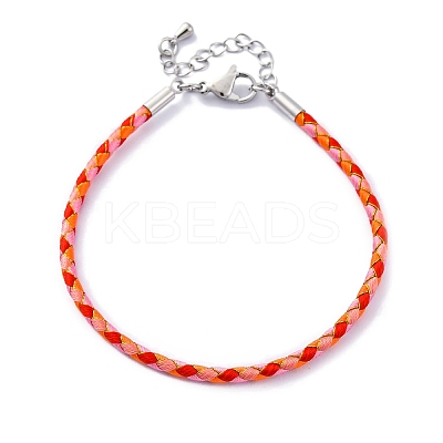 Polyester Cord Braided Bracelet Makings MAK-Z003-01P-33-1