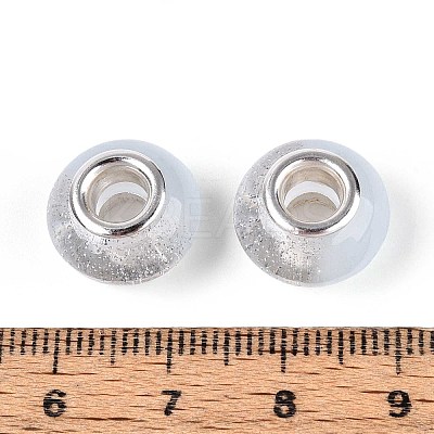 Transparent Resin Rondelle European Beads RESI-N044-02E-1