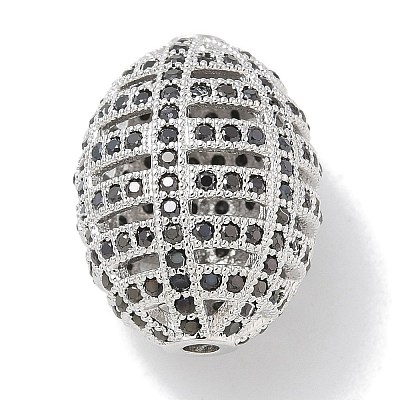 Rack Plating Brass Micro Pave Cubic Zirconia Beads KK-L224-024P-1