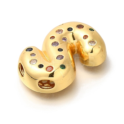 Brass Cubic Zirconia Pendants KK-M295-13G-S-1