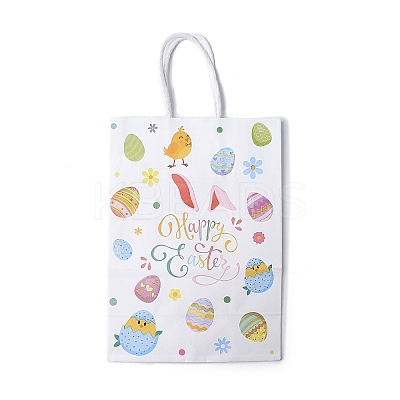 Easter Rectangle Kraft Paper Handbags CARB-U002-01B-1