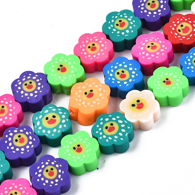 Handmade Polymer Clay Beads Strands CLAY-T020-03-1