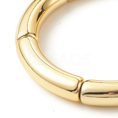 Chunky Acrylic Curved Tube Beaded Stretch Bracelet for Women X-BJEW-JB07628-1