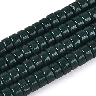 Opaque Solid Color Glass Beads Strands LS-GLAA-N026-3x6mm-10-1