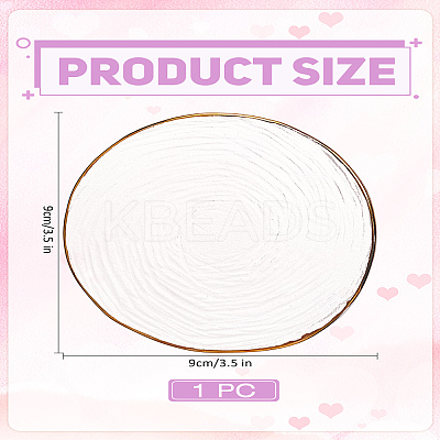 1Pc Round Glass Coaster AJEW-LP0006-86A-1