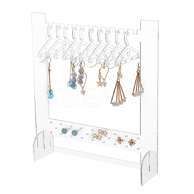 1 Set Transparent Acrylic Earring Hanging Display Stands EDIS-FH0001-07-1