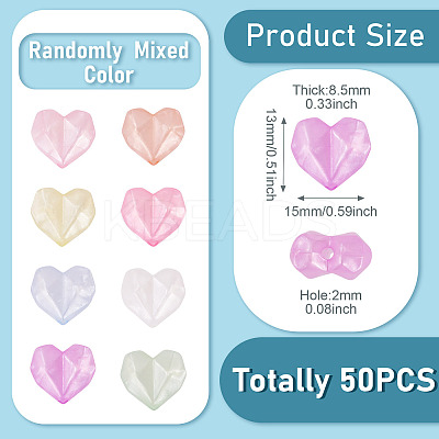 Luminous Transparent Acrylic Beads LACR-TA0001-07B-1