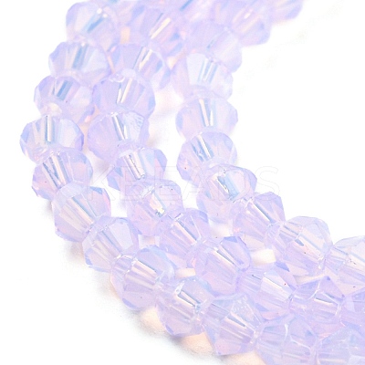 Baking Paint Transparent Glass Beads Strands DGLA-F029-J2mm-07-1