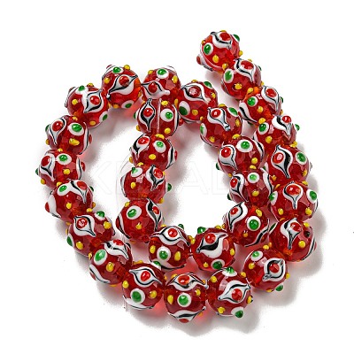 Handmade Lampwork Beads Strands LAMP-N025-05D-1
