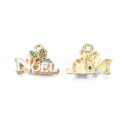 Rack Plating Alloy Enamel Pendants LS-ENAM-N055-140-1