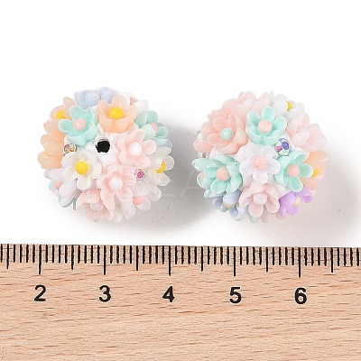 Handmade Luminous Polymer Clay Rhinestone Fancy Beads CLAY-H003-04A-1