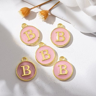 Golden Plated Alloy Enamel Charms ENAM-S118-07B-1