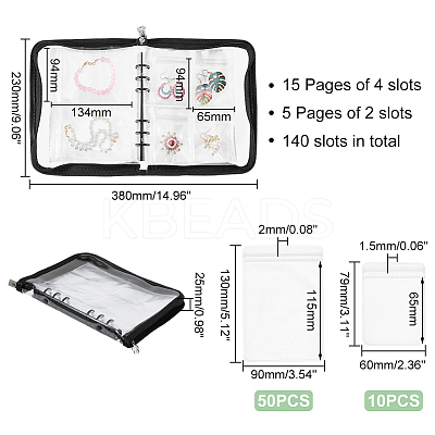 Transparent Jewelry Organizer Storage Zipper Bag AJEW-WH0314-44A-1