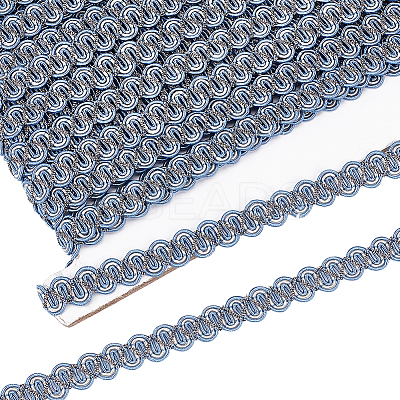 Braided Polyester Lace Trim OCOR-WH0079-23C-1