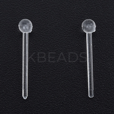 Plastic Tiny Ball Stud Earrings EJEW-N022-01A-1