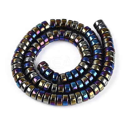 AB Color Plated Opaque Glass Beads Strands GLAA-T026-4x8mm-P01-1