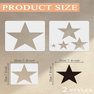 2Pcs Plastic Drawing Painting Stencils Templates DIY-WH0732-053-1
