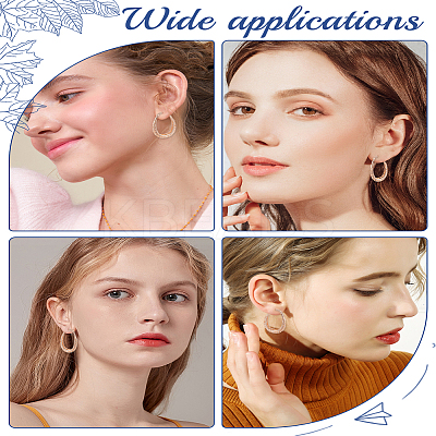1Pair Brass Oval Hoop Earrings for Women EJEW-LP0001-36KCG-1