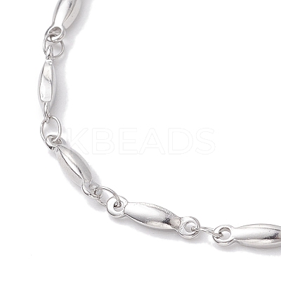 Non-Tarnish 304 Stainless Steel Bar Link Chain Bracelets for Women BJEW-JB10589-02-1