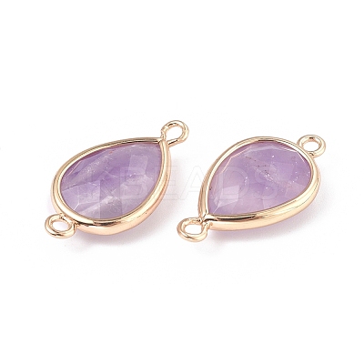 Natural Amethyst Links connectors G-L514-015D-1