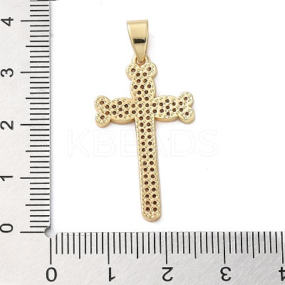 Brass Micro Micro Pave Clear Cubic Zirconia Pendants KK-A212-01D-G-1