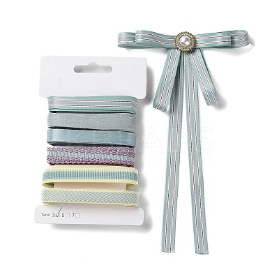 18 Yards 6 Styles Polyester Ribbon SRIB-Q022-F09-1