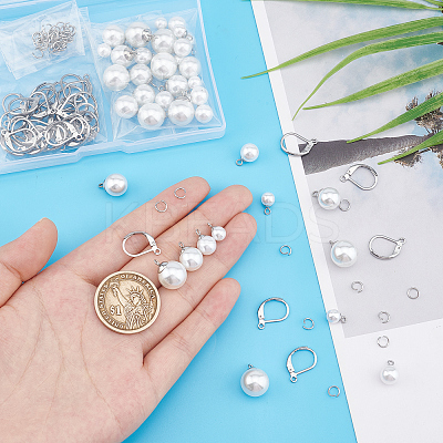 DIY Imitation Pearl Drop Earring Making Kit DIY-DC0001-39-1