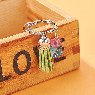 120Pcs 30 Colors  Faux Suede Tassel Pendant Decorations FIND-YW0001-14P-1