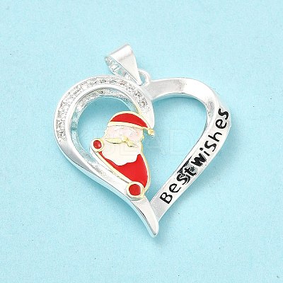 Christmas Brass Crystal Rhinestone Pendants RB-P036-01S-1