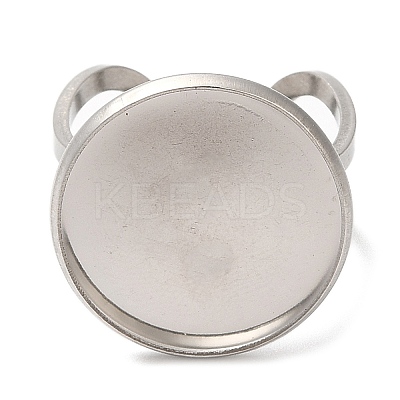 Non-Tarnish 304 Stainless Steel Open Cuff Findings STAS-R123-02C-P-1