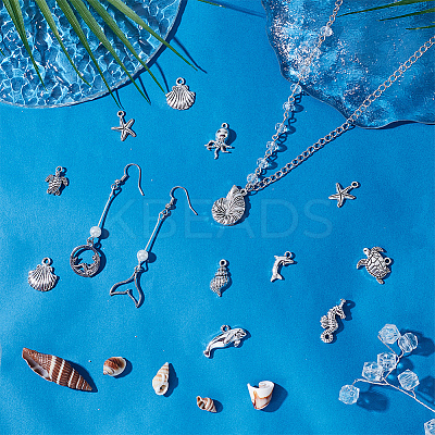 120Pcs 12 Styles Tibetan Style Alloy Pendants FIND-UN0007-27-1